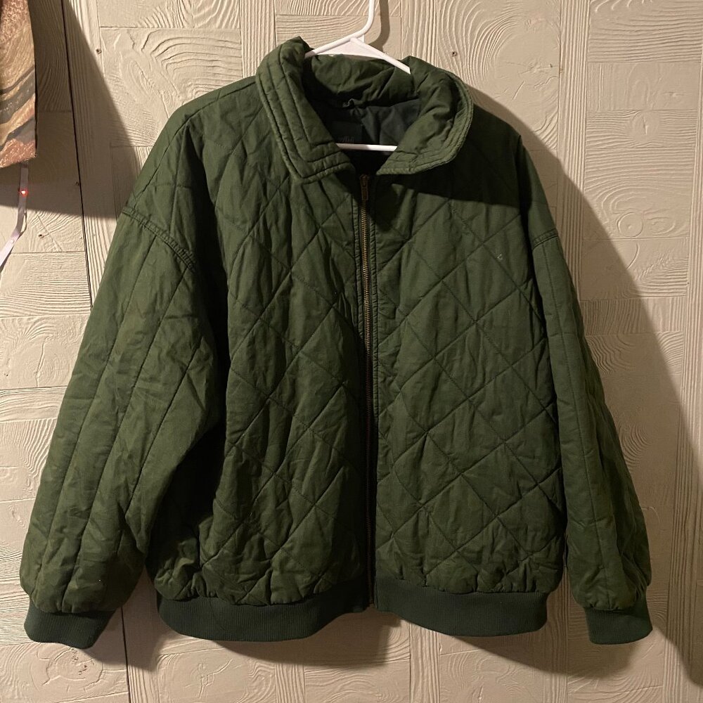 Wild Fable Green Quilted Bomber Jacket